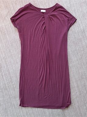a:glow maternity Mauve Scoop Neck Short Sleeve Top
